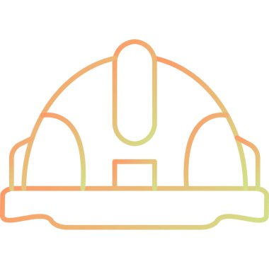 Miğfer. Web simgesi basit illüstrasyon