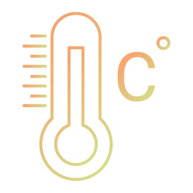 termometre simgesi vektör illüstrasyonu