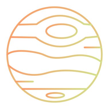 Gezegen ikonu. Web için top vektör simgelerinin özet çizimi