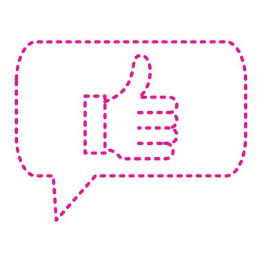 trend biçimi izole edilmiş arkaplanda başparmak simgesi