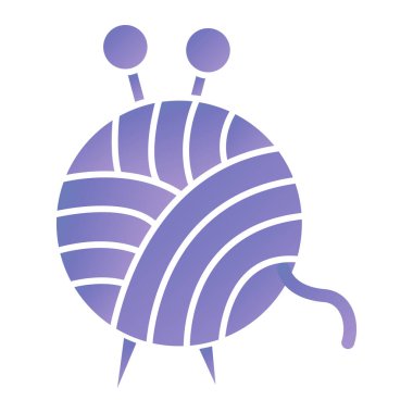 cute little bee with knitting needles, vector illustration