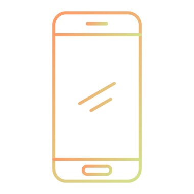 Cep telefonu simgesi, vektör illüstrasyonu