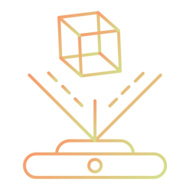 Projektör. Web simgesi basit illüstrasyon