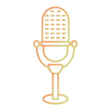 mikrofon simgesi vektör illüstrasyonu