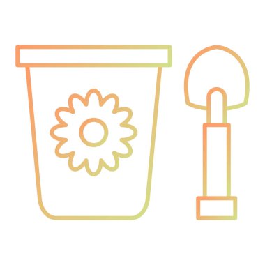 gardening, garden, plant, sprinkler, spring line icon. vector isolated illustration