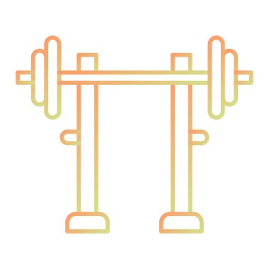 barbell icon. outline illustration of dumbbell vector icons for web