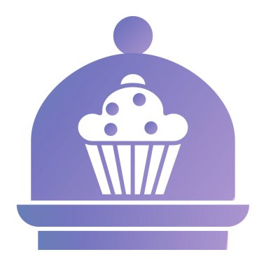 Kek. Web simgesi basit illüstrasyon