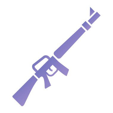 weapon icon. flat illustration of hunting rifle vector icons for web