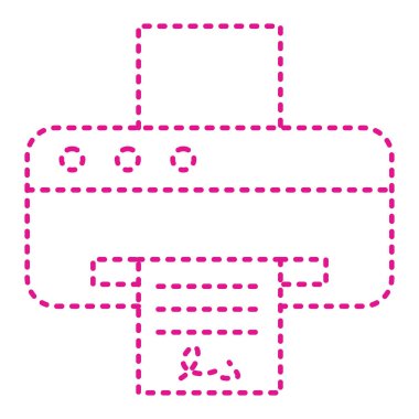 printer icon in trendy style isolated background