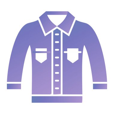 Gömlek ikonu. Web için kıyafet vektör sembolünün basit bir illüstrasyonu