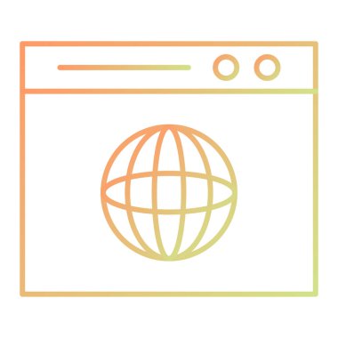 tarayıcı pencere simgesi vektör illüstrasyonu