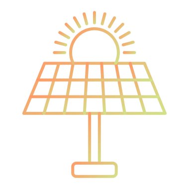 Güneş paneli. Basit resimleme