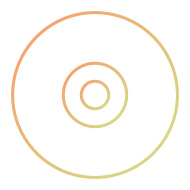 cd or dvd disc icon. outline illustration of disk vector icons for web