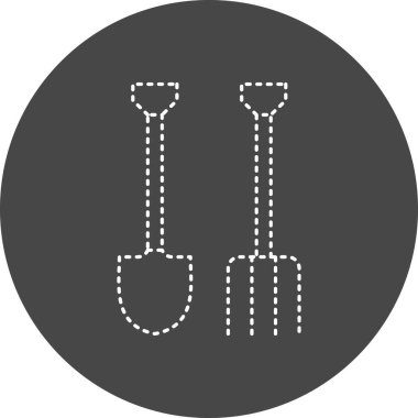 Modern bahçe araçlarının vektör illüstrasyonu simgesi