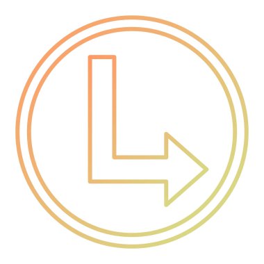 Eğilim biçimi izole edilmiş arkaplanda ok simgesi