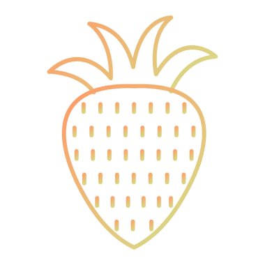 fresh strawberry fruit icon. vector illustration