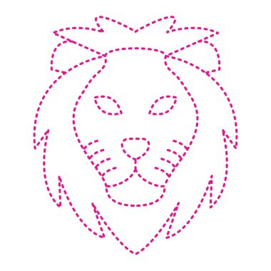 lion head icon. animal face. vector illustration