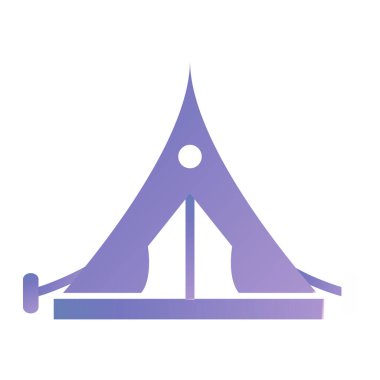 kamp çadırı ikonu vektör illüstrasyonu