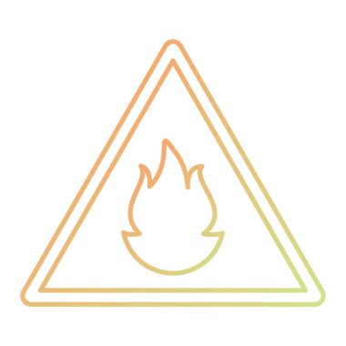 ateş uyarı simgesi vektör illüstrasyonu