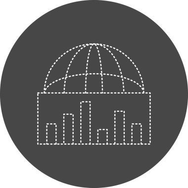 Ekonomik Diplomasi simgesinin vektör illüstrasyonu 