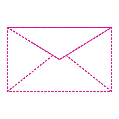 purple envelope with letter, vector illustration