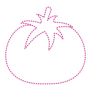 Bir domatesin vektör çizimi 