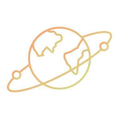 Dünya gezegeni ikonu. Web için dünya vektör simgelerinin özet çizimi