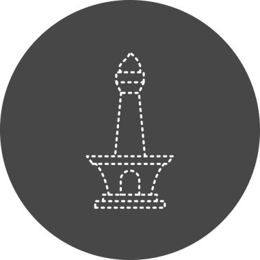 Modern Monas simgesinin vektör illüstrasyonu