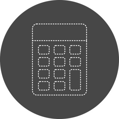 hesap makinesi web simgesi, basit vektör illüstrasyonu