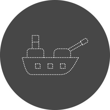 Gemi Düz Vektör Simgesi 