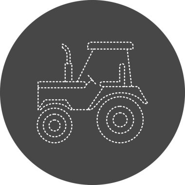 Traktör simgesinin vektör illüstrasyonu