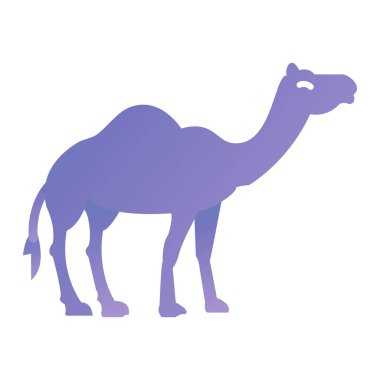 Düz stil deve simgesi beyaz arkaplanda izole. yaz sembolü çizimi.