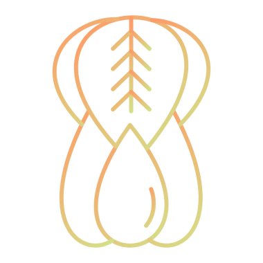 vector illustration of a cartoon cabbage