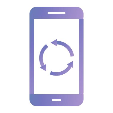 Cep telefonu simgesi, vektör illüstrasyonu