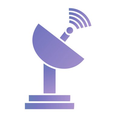 uydu anten simgesi. Düz renk tasarımı. vektör illüstrasyonu.