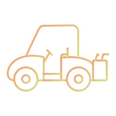 Traktör ikon vektör illüstrasyonu