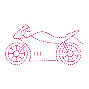 Motosiklet ikonu. Spor bisiklet sembolü. vektör illüstrasyonu