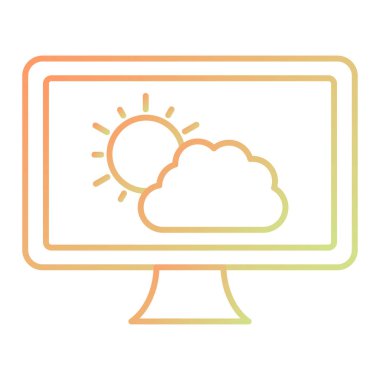 Bulut hesaplama simgesi vektör illüstrasyonu