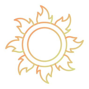 Güneş Simgesi Vektör illüstrasyonu
