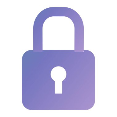 Kilit simgesi. Düz dizayn. vektör illüstrasyonu.