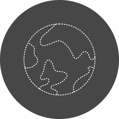 Bir gezegen simgesinin vektör illüstrasyonu