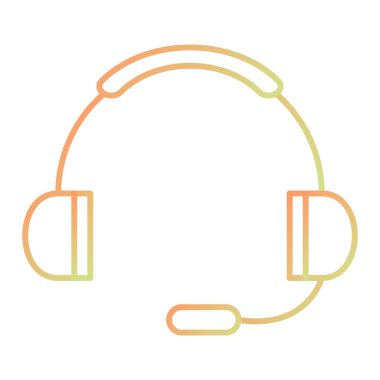 Kulaklık. Web simgesi basit tasarım