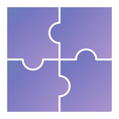 Bulmaca parçaları simgesi. vektör çizim