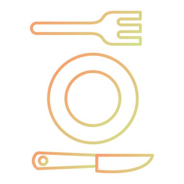 Çatal ve kaşık ikonu. vektör illüstrasyonu