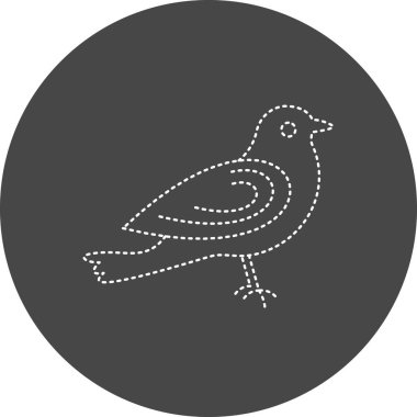 Kuş simgesinin vektör illüstrasyonu