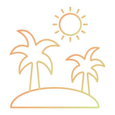 Abstract summer vacation icon vector illustration