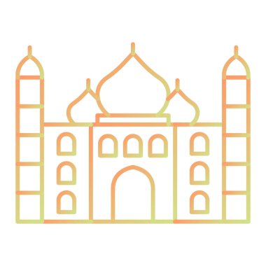 vector illustration of a taj mahal icon