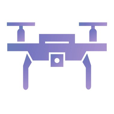 İHA simgesi. Web için kuadrokopter vektör simgelerinin basit illüstrasyonu