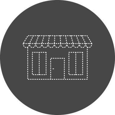 dükkan simgesi vektör illüstrasyonu