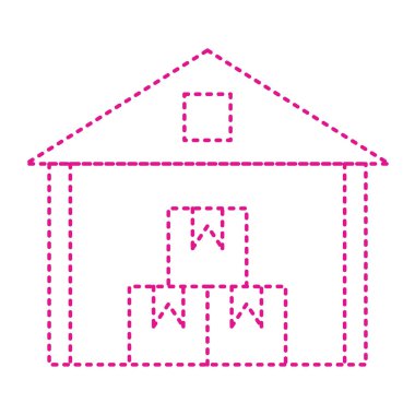 Depo simgesi vektör illüstrasyonu